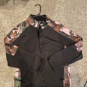 Light weight camo and black jacket